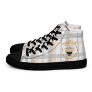 TOP OF THE LINE EDITION 2024 PALE PLAID UNISEX HIGH TOP CANVAS SHOES