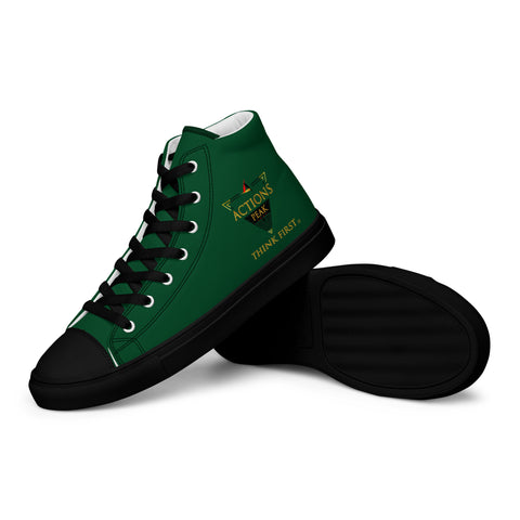 THINK F1RST 2024 GREEN UNISEX HIGH TOP CANVAS SHOES