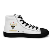 THINK F1RST 2024 WHITE UNISEX HIGH TOP CANVAS SHOES