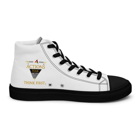 THINK F1RST 2025 WHITE UNISEX HIGH TOP CANVAS SHOES