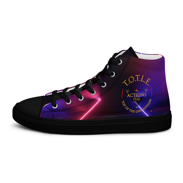 TOP OF THE LINE EDITION 2024 NEON LIGHT UNISEX HIGH TOP CANVAS SHOES