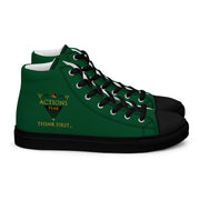 THINK F1RST 2025 GREEN UNISEX HIGH TOP CANVAS SHOES