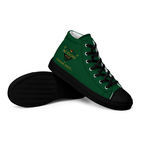 THINK F1RST 2024 GREEN UNISEX HIGH TOP CANVAS SHOES