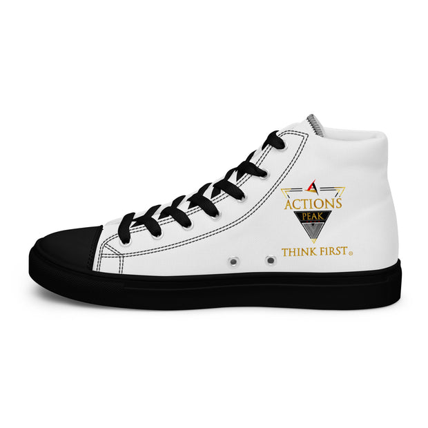 THINK F1RST 2024 WHITE UNISEX HIGH TOP CANVAS SHOES