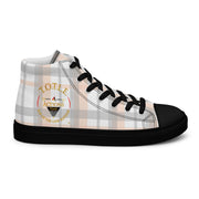 TOP OF THE LINE EDITION 2024 PALE PLAID UNISEX HIGH TOP CANVAS SHOES