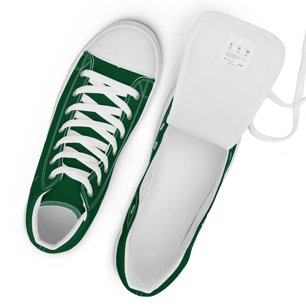 THINK F1RST 2025 GREEN UNISEX HIGH TOP CANVAS SHOES