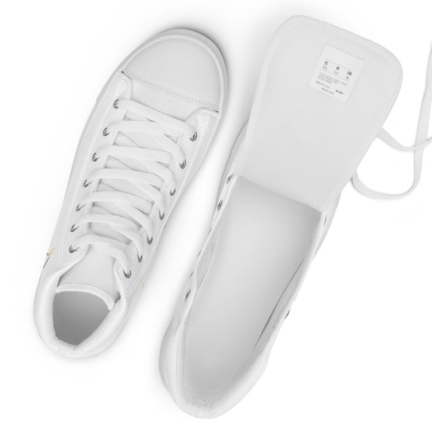 THINK F1RST 2025 WHITE UNISEX HIGH TOP CANVAS SHOES
