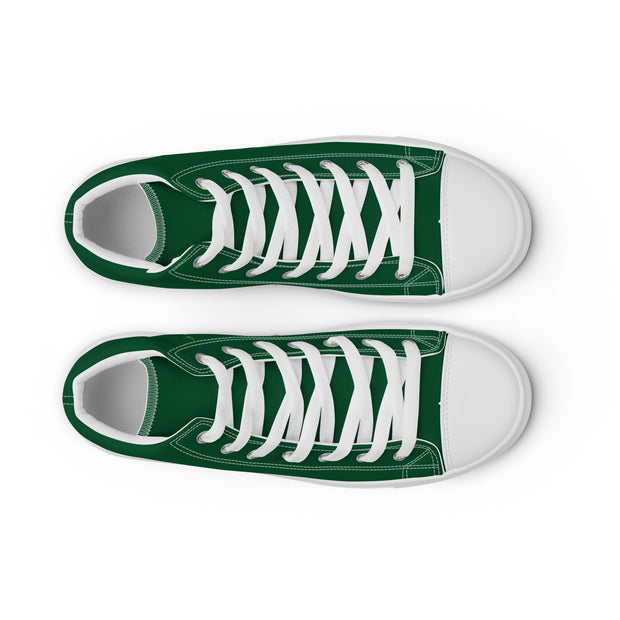 THINK F1RST 2025 GREEN UNISEX HIGH TOP CANVAS SHOES