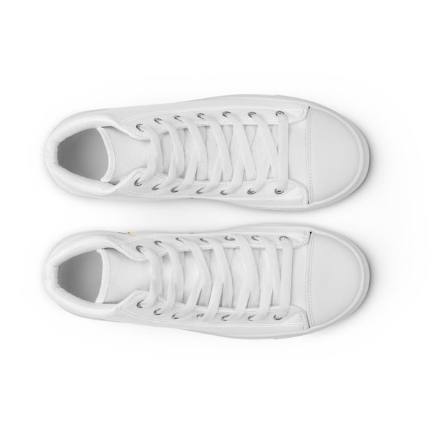 THINK F1RST 2025 WHITE UNISEX HIGH TOP CANVAS SHOES