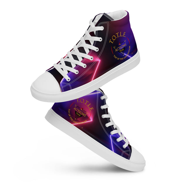 TOP OF THE LINE EDITION 2024 NEON LIGHT UNISEX HIGH TOP CANVAS SHOES