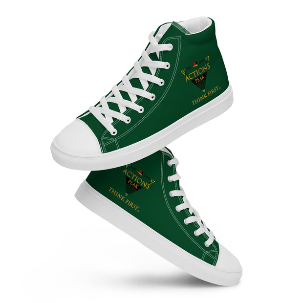 THINK F1RST 2025 GREEN UNISEX HIGH TOP CANVAS SHOES