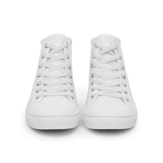 THINK F1RST 2025 WHITE UNISEX HIGH TOP CANVAS SHOES