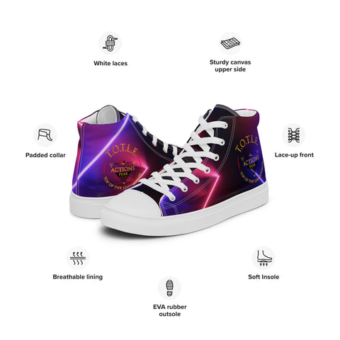 TOP OF THE LINE EDITION 2024 NEON LIGHT UNISEX HIGH TOP CANVAS SHOES