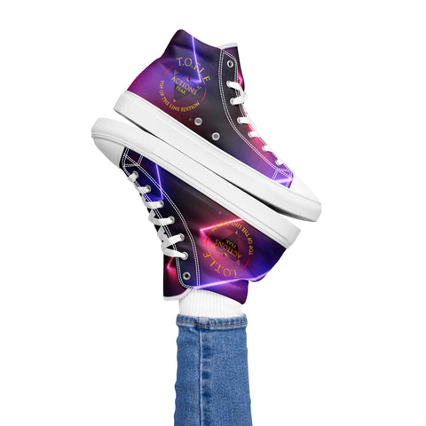 TOP OF THE LINE EDITION 2024 NEON LIGHT UNISEX HIGH TOP CANVAS SHOES