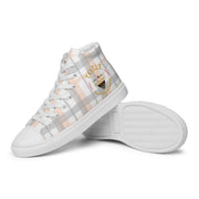 TOP OF THE LINE EDITION 2024 PALE PLAID UNISEX HIGH TOP CANVAS SHOES