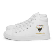 THINK F1RST 2025 WHITE UNISEX HIGH TOP CANVAS SHOES