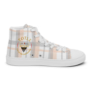 TOP OF THE LINE EDITION 2024 PALE PLAID UNISEX HIGH TOP CANVAS SHOES