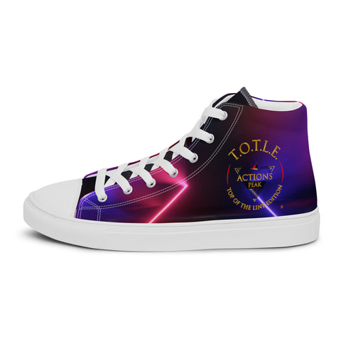 TOP OF THE LINE EDITION 2024 NEON LIGHT UNISEX HIGH TOP CANVAS SHOES