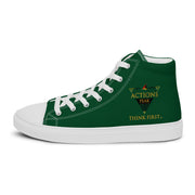 THINK F1RST 2025 GREEN UNISEX HIGH TOP CANVAS SHOES