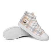 TOP OF THE LINE EDITION 2024 PALE PLAID UNISEX HIGH TOP CANVAS SHOES