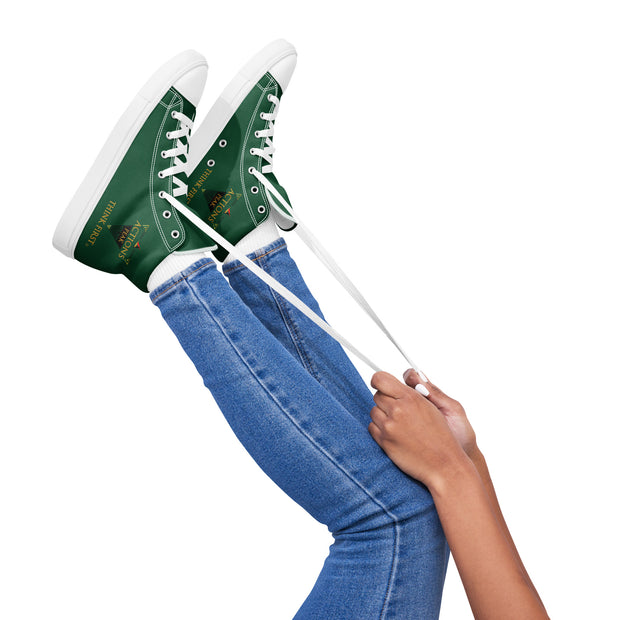 THINK F1RST 2025 GREEN UNISEX HIGH TOP CANVAS SHOES