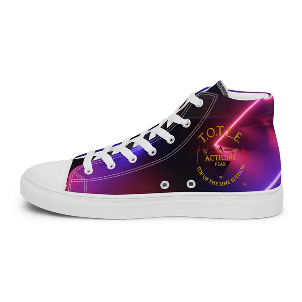 TOP OF THE LINE EDITION 2024 NEON LIGHT UNISEX HIGH TOP CANVAS SHOES