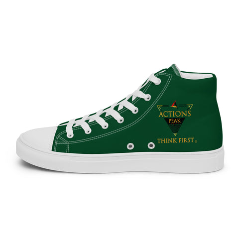 THINK F1RST 2024 GREEN UNISEX HIGH TOP CANVAS SHOES