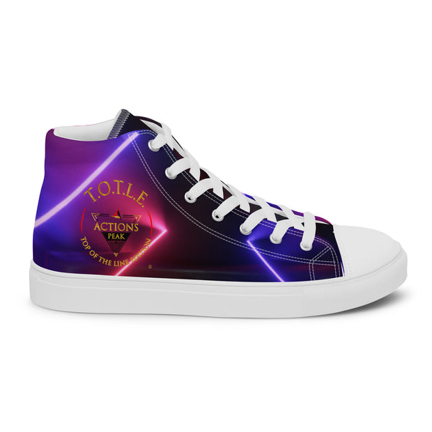 TOP OF THE LINE EDITION 2024 NEON LIGHT UNISEX HIGH TOP CANVAS SHOES