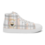 TOP OF THE LINE EDITION 2024 PALE PLAID UNISEX HIGH TOP CANVAS SHOES