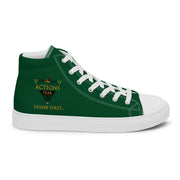 THINK F1RST 2025 GREEN UNISEX HIGH TOP CANVAS SHOES