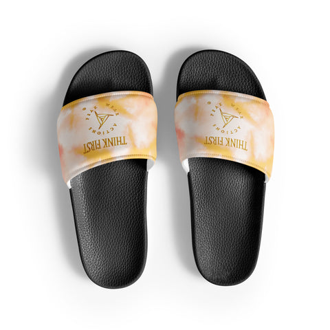 THINK F1RST 2025 ORANGE TIE DYE UNISEX SLIDES