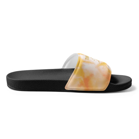 THINK F1RST 2025 ORANGE TIE DYE UNISEX SLIDES