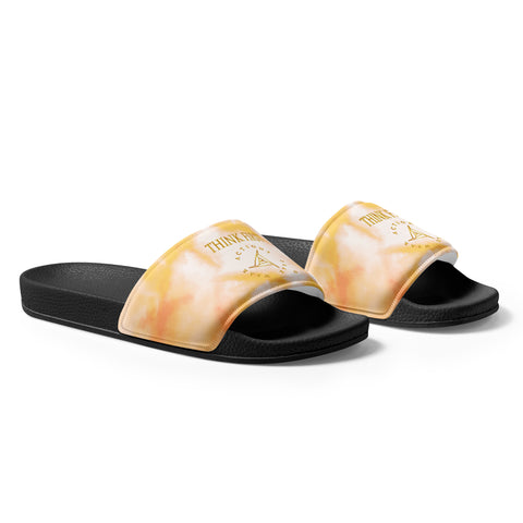 THINK F1RST 2025 ORANGE TIE DYE UNISEX SLIDES