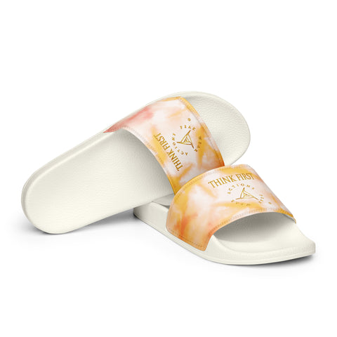 THINK F1RST 2025 ORANGE TIE DYE UNISEX SLIDES