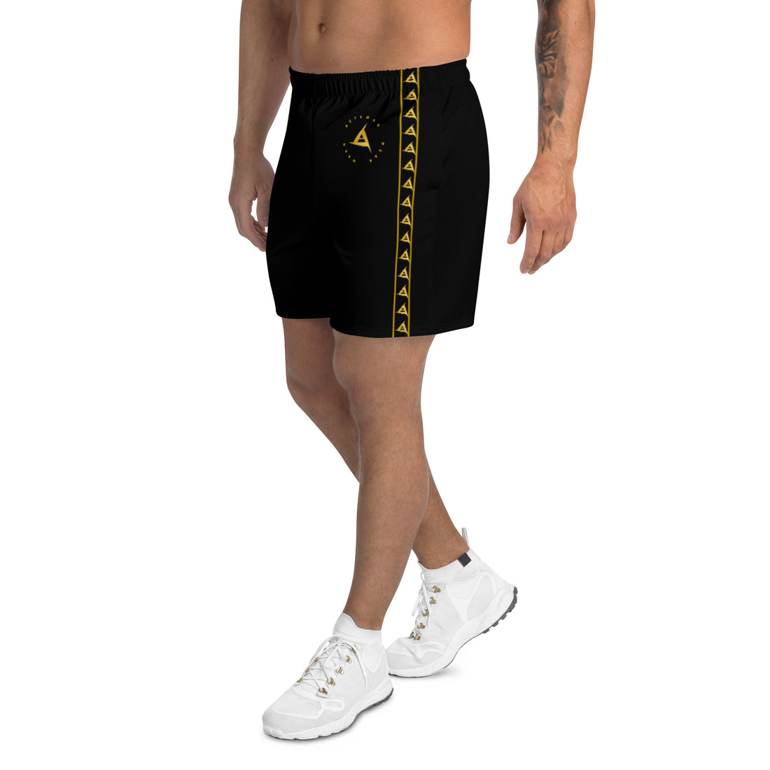 MEN'S ATHLETIC GOLD ON BLACK SHORTS