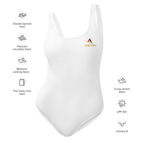 ACTIONS PEAK ONE-PIECE WHITE SWIMSUIT