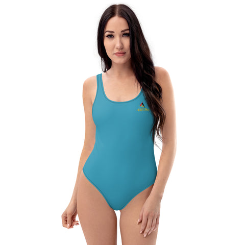 ACTIONS PEAK ONE-PIECE BLUE SWIMSUIT