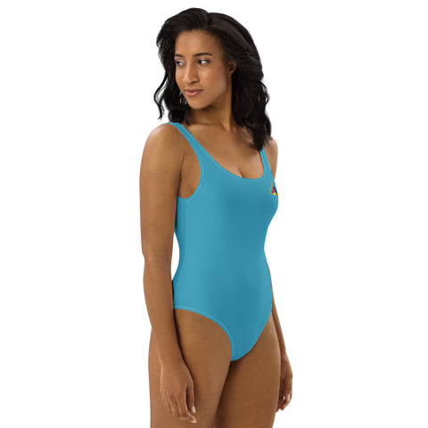 ACTIONS PEAK ONE-PIECE BLUE SWIMSUIT