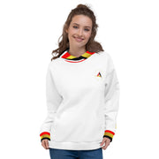 ACTION UNISEX WHITE HOODIE