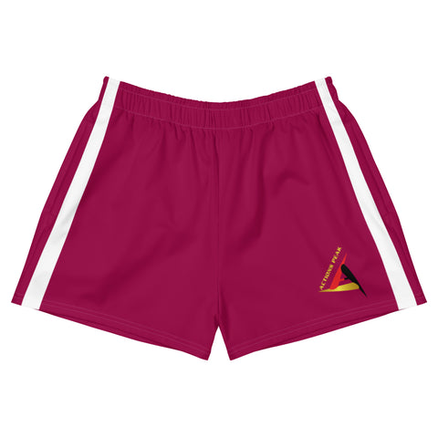 ACTIONS PEAK WOMEN'S ATHLETIC BURGUNDY SHORTS