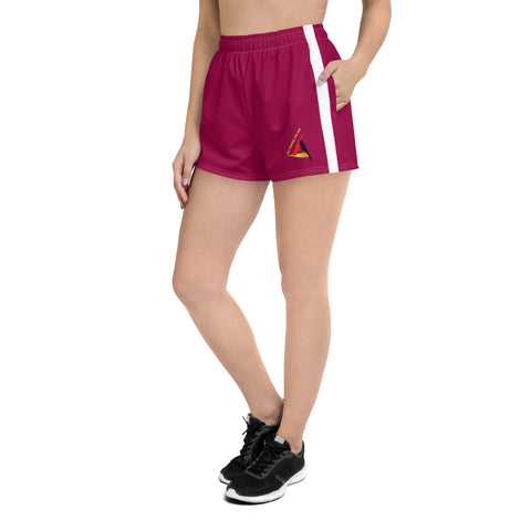 ACTIONS PEAK WOMEN'S ATHLETIC BURGUNDY SHORTS