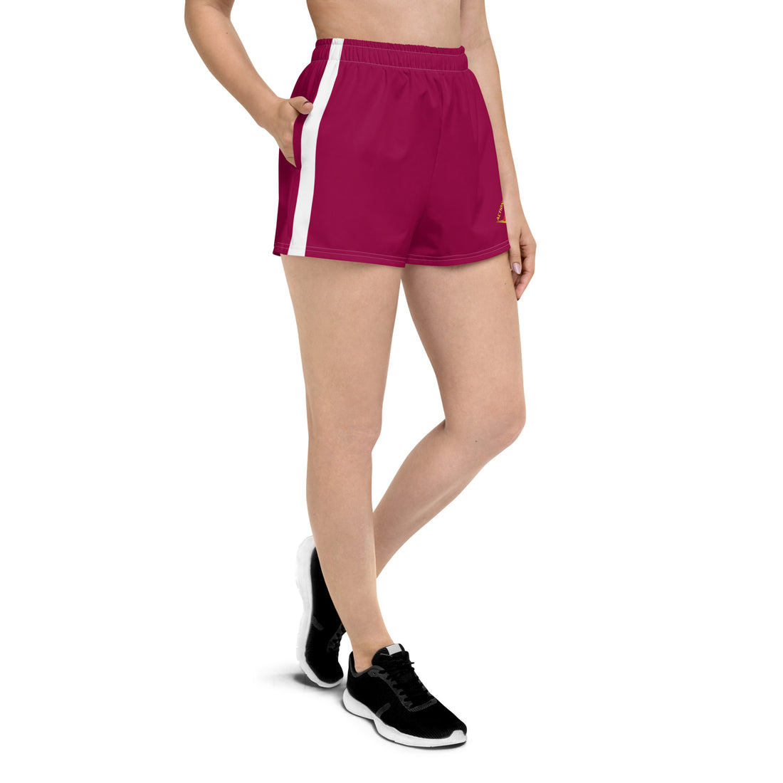 WOMEN'S ATHLETIC BURGUNDY SHORTS
