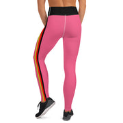 TOP OF THE LINE EDITION BLACK ON PINK LEGGINGS