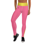 TOP OF THE LINE EDITION GOLD ON PINK LEGGINGS