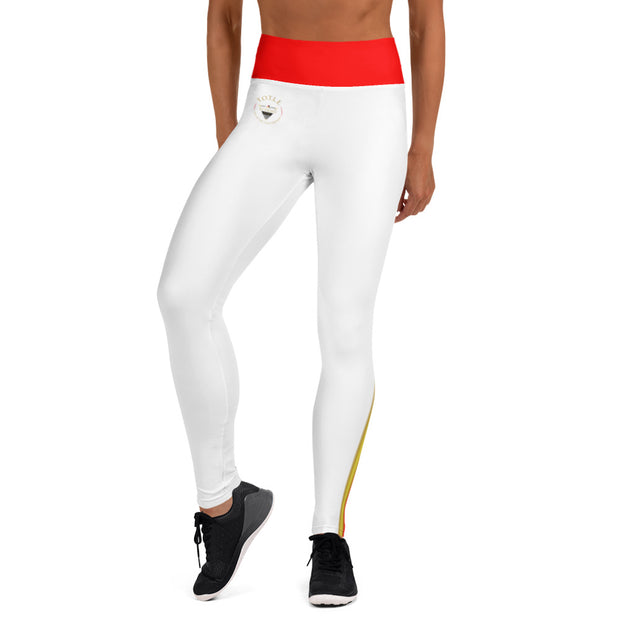 TOP OF THE LINE EDITION RED ON WHITE LEGGINGS
