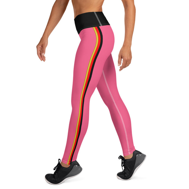 TOP OF THE LINE EDITION BLACK ON PINK LEGGINGS