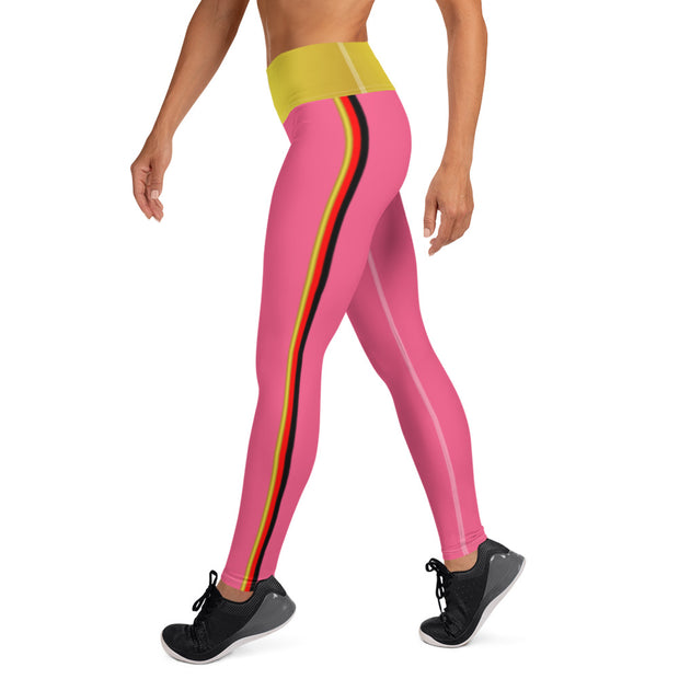 TOP OF THE LINE EDITION GOLD ON PINK LEGGINGS