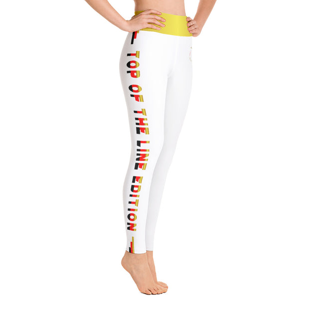TOP OF THE LINE EDITION GOLD ON WHITE PREMIUM LEGGINGS