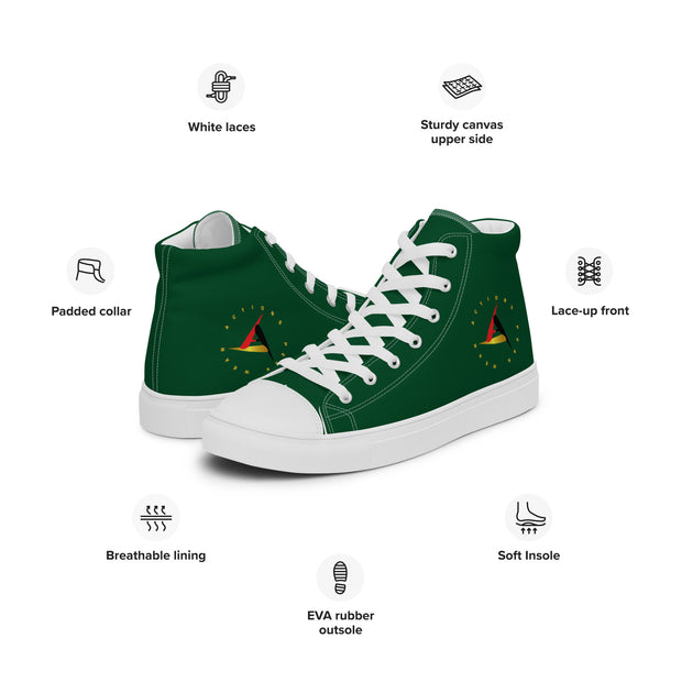 GREEN UNISEX HIGH TOP CANVAS