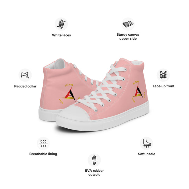 PINK UNISEX HIGH TOP CANVAS